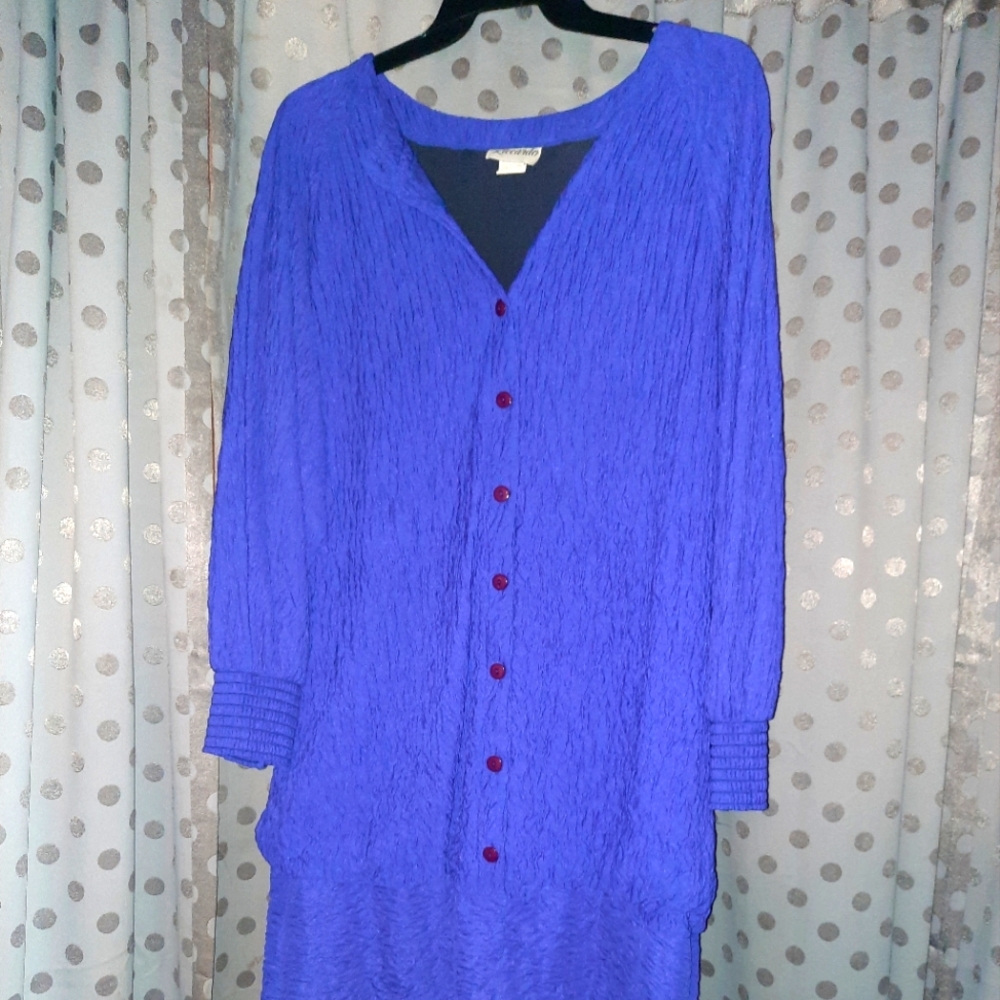 RICCARDO Vintage Bold Purple Dress 20 1/2